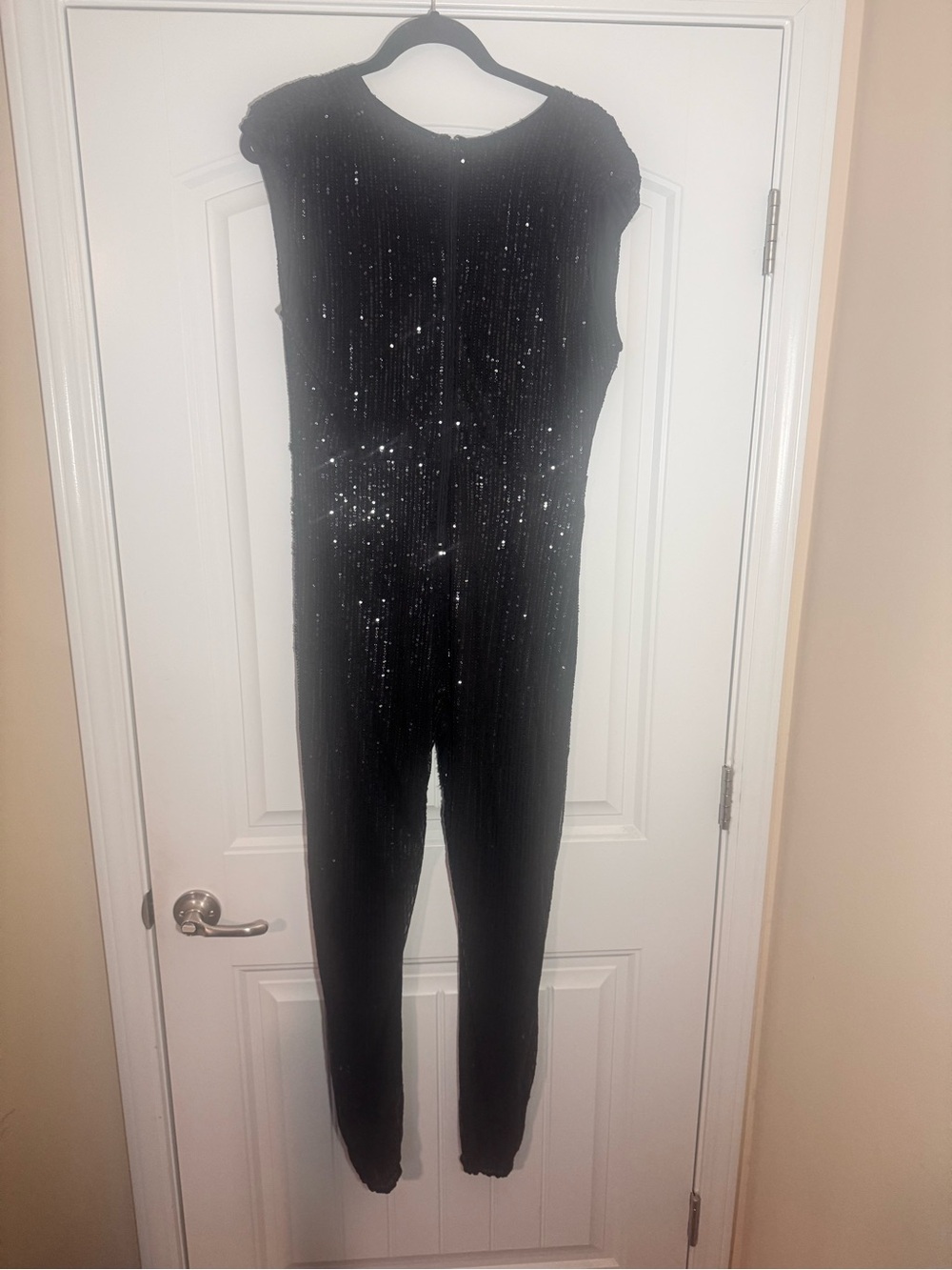 Black Sequin Jumpsuit - Elegant Evening Wear